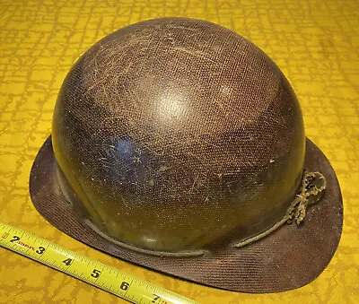 Vintage Fiber Miners Hardhat Helmet Two Sided Brim • $49.99