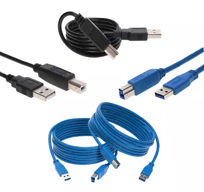 USB 2.0/3.0 High Speed Cable A Male To B Male Printer Scanner Cord Multipack LOT • $254.49