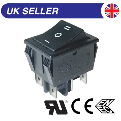 £3.80 • Buy On-Off-On Rocker Switch, 22mm X 30mm, 16A 250Vac, DPDT Latching