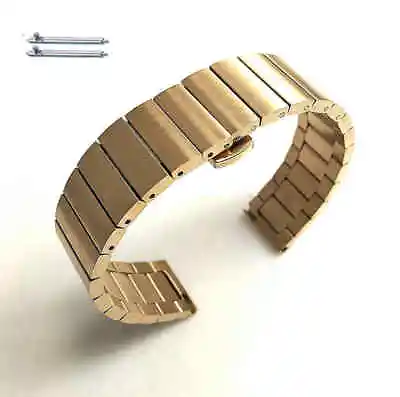 Brushed Rose Gold Steel Metal Replacement Watch Band Butterfly Clasp #5118 • $24.95