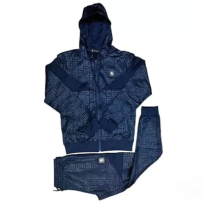 Men Tracksuit Urban Men Designer Tracksuit Time Is Money New Hip Hop Era Navy  • £54.99