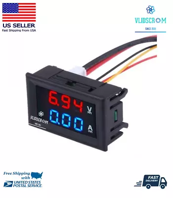 Mini Digital Voltmeter Ammeter DC 100V 10A Car LED Display Panel Amp Volt Tester • $10.49