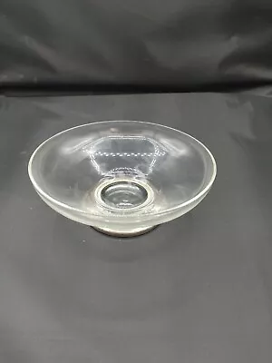 Studio Silversmith Clear Glass Silver Bowl Mid Century Piece Silver Tarnished • $9.50