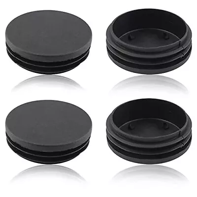 4 Pack 3 Inch 76mm Round Plastic Pipe Tubing End Cap For Round Tube Furniture • $10.61