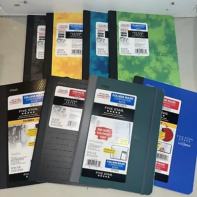 LOT Of 8 Five Star College Ruled Composition Notebooks 100 Pages Mead Notebook • $15.99