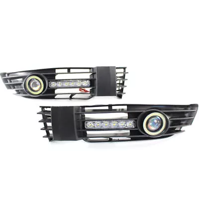 LED DRL Set Car Grille Grill Fog Light Lamp Fit For VW Passat B5.5 01-05 + Wire • $75.87