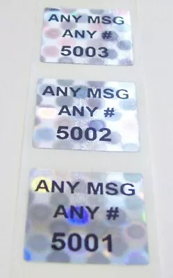 SD75c 100 To 1000 3/4  Square Customized Tamper Evident Hologram Label Stickers • £13.45