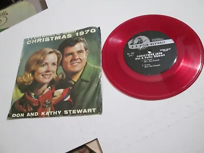 Christmas 1970/Don & Kathy Stewart/A.A Allen Revivals 7  RED VINYL RECORD + PS • $29