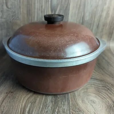 Vintage Club Cast Aluminum Brown 4 Quart Dutch Oven Stock Pot W/Lid • $20.98