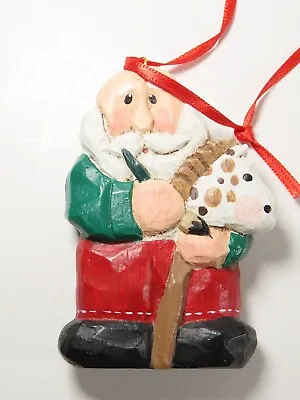 Eddie Walker Midwest Cannon Falls Santa Painter Christmas Ornament 3  C5715 • $9.94