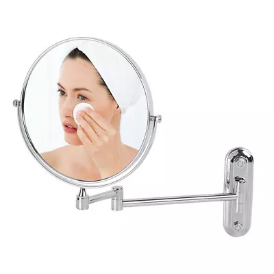 Reversible 2-SIDE 5X Magnifying Bathroom Makeup Shaving Mirror Wall Extendable • £18.91