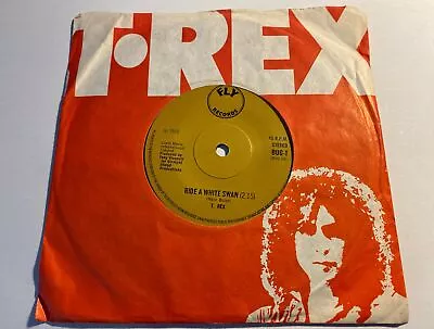 T.Rex – Ride A White Swan 1970 7” Fly BUG 1 - VINYL 45 Ex / Vg • £4.95