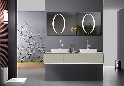 55x24 In Dual LED Bathroom Vanity Mirror W/ Touch Switch 10.1  1080p TV Anti-Fog • $569.99