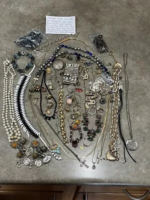 LARGE Estate Vintage & Name Brand Jewelry Lot #1; 2 Lbs • $21.27