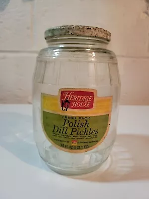 Vtg Fisher Fazio Heritage House Paper Label Pickle Jar Cleveland Ohio • $14.99