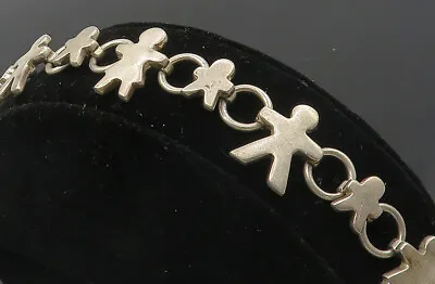 SILPADA 925 Silver - Vintage Man Woman Baby Family Link Chain Bracelet - BT4083 • $126.94