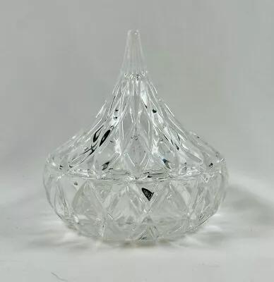 Shannon Godinger Hershey Kiss Candy Dish Lead Crystal Lidded Vintage 2 Piece • $18.95