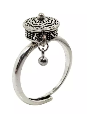 £4.95 • Buy Anxiety Ring Lotus Flower Spinning Relief Fidget Buddhist Adjustable Boxed