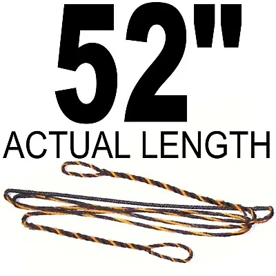 52  ACTUAL INCH LENGTH FLEMISH Recurve Bow String BOWSTRING B-50 DACRON BRN/YELL • $16.98