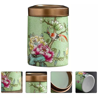 Ceramic Tea Canister Storage Jar Airtight Loose Sugar Jar-NJ • £7.98