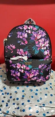 Victoria Secret Purple Floral Mini Backpack - New • $135