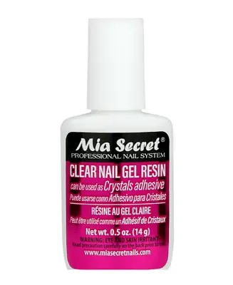 Mia Secret Brush On Clear Nail Gel Resin - Nail Stone Glue *Made In USA* • $11.99