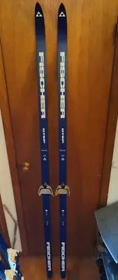 205cm FISCHER STEP WAXLESS XC Cross Country SKIS W/ 75mm 3 Pin Bindings Austria • $50