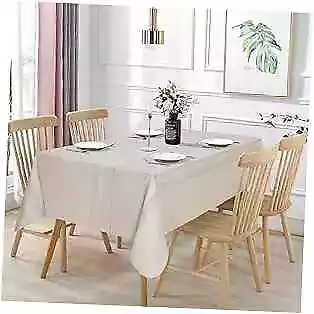  100% Waterproof Rectangle PVC Tablecloth Vinyl Table 52X70IN Coffee Strip • $16.82