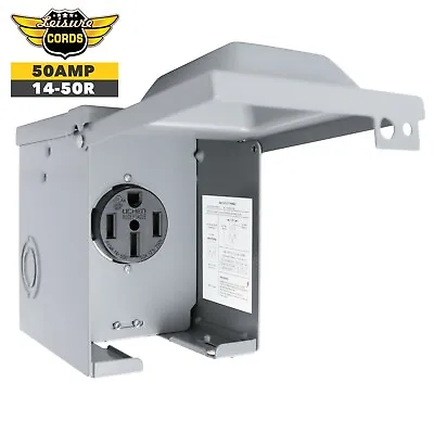 $39.99 • Buy NEW Lockable RV Trailer Power Outlet Box 50 AMP NEMA 14-50R 3R Enclosure