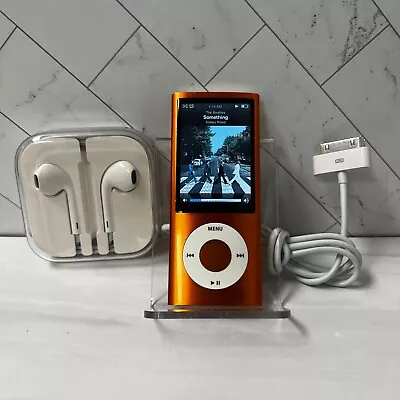 Apple IPod Nano 5th Gen Orange 16 GB MP3 Music Player *Read Details* #W1 • $49.95