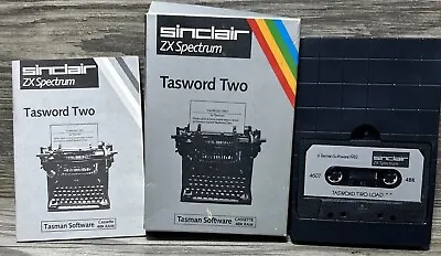 Vintage 1980s TASWORD TWO Sinclair ZX Spectrum 48K Game Cassette With Manual • $34.95