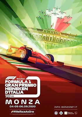 Ferrari Monza Italian GP 2020 F1 Formula One Racing Art Print Poster 22 X 17in • $64.95
