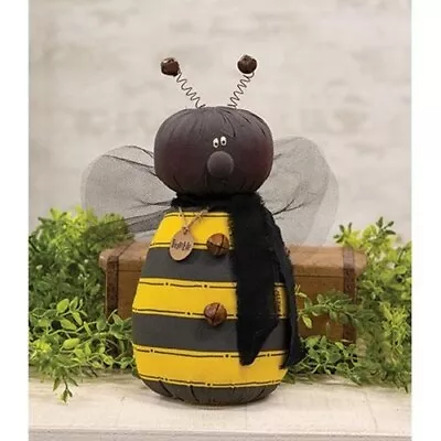 NEW Primitive BEE DOLL BUMBLE Country 9 T X 4.5 W Farmhouse Farm Cloth Black • $25.95