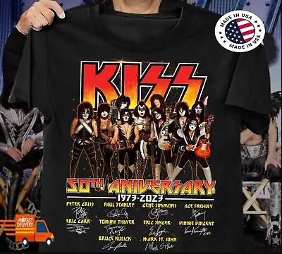 HOT Kiss Band 50 Years 1973-2023 Thank You For The Memories Signed T Shirt • $15.98