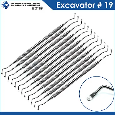 $18.49 • Buy 12 Excavator #19 Double Ended Spoon German Stainless Steel Dental Instruments