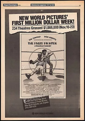 THE PRIZE FIGHTER__Original 1979 Trade Print AD / Poster__TIM CONWAY__DON KNOTTS • $14.99