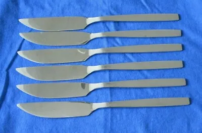 £6.50 • Buy Six Viners Of Sheffield CHELSEA Stainless Steel Fish Knives Gerald Benney