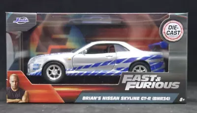 Jada Fast And Furious 1:32 Brian's Nissan Skyline GT-R BNR34 • $34.99