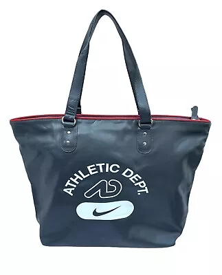 New Vintage NIKE Women's HERITAGE AD Landscape Vinyl TOTE Bag BA4357 Dk Grey • $129.87