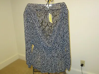 Michael Michael Kors Sheer Crossover Top  NEW Size  L • $24.99