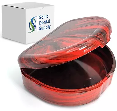 Retainer Case - Red Lava - Orthodontic - Mouth Guard - Dental - Storage • $7.25