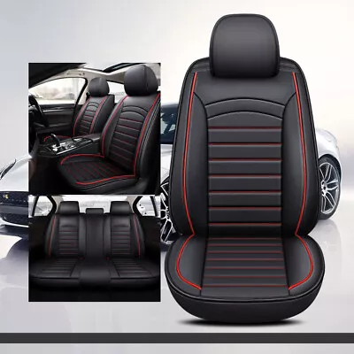For Volvo Car Seat Covers Full Set 5-Seats Leather Front+Rear Protectors Cushion • $94.31