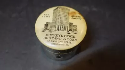 Vintage  BUCKEYE STATE BUILDING & LOAN  STILL BANK - TUB STYLE - TIN • $12