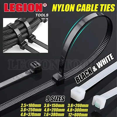 Cable Ties Zip Ties Nylon UV Stabilised Bulk Black&White Cable Ties • $84.90