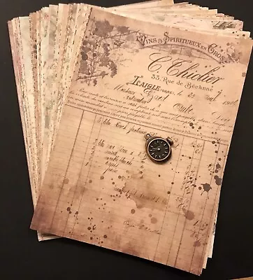 £4.50 • Buy 50 X A6 Vintage Scrapbook Junk Journal Paper Pack, Botanic, Insect, Rose,