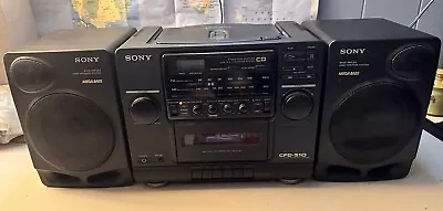 Sony CD Radio CFD-510 90’s Vintage Mega Bass Speaker Boombox Tested • $80