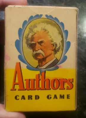 VINTAGE WHITMAN AUTHORS CARD GAME COMPLETE WITH BOX 45 CARD DECK #3010 1950s • $29.99