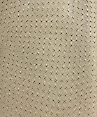 Vinyl Faux Leather Perforated Light Neutral  Commercial Grad Upholstery ROLLED • $29.95