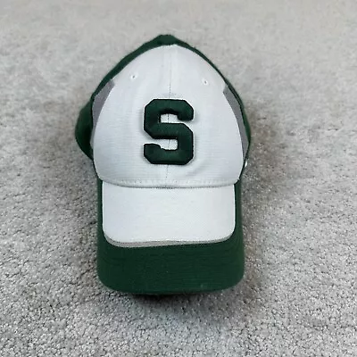 Michigan State Spartans Hat Cap Fitted Mens Green White Nike Team NCAA • $14.29