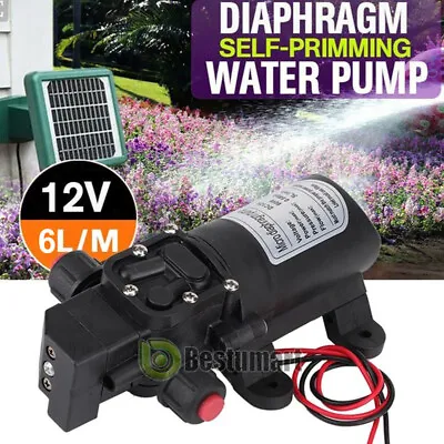 12V Water Pump 130PSI Self Priming Pump Diaphragm High Pressure RV Auto Switch • $31.49